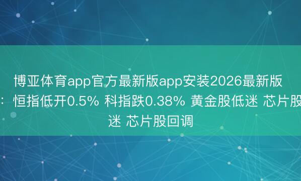 博亚体育app官方最新版app安装2026最新版 快讯：恒指低开0.5% 科指跌0.38% 黄金股低迷 芯片股回调