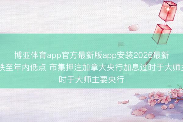博亚体育app官方最新版app安装2026最新版 加元跌至年内低点 市集押注加拿大央行加息过时于大师主要央行