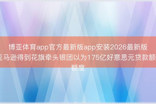 博亚体育app官方最新版app安装2026最新版 亚马逊得到花旗牵头银团以为175亿好意思元贷款额度